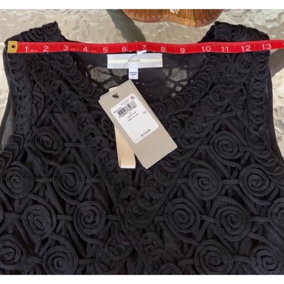 Guess Women’s Emma Sleeveless Crochet Sweater NWT - Picture 5 of 7